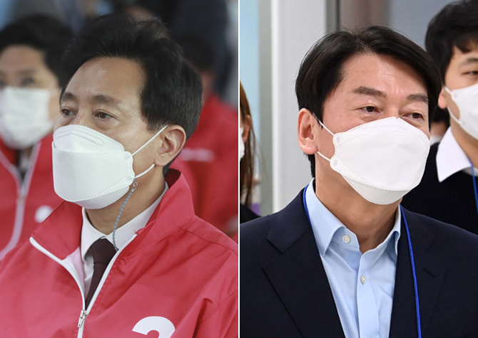 吳·安 서로 "양보하겠다" 촌극<br>야권 단일화 피로감만 ↑