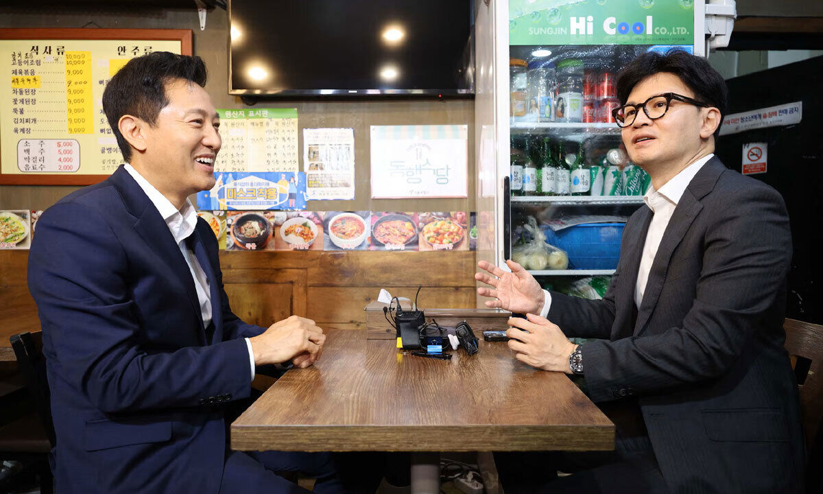 ‘오세훈 패싱’ 뒷말 한동훈 얼굴도장 막차 탔다